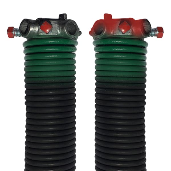 Dura-Lift 0.243 in Wirex2 in Dx33 in L Torsion Springs Green Left & Right Wound Pair Sectional Garage Doors DLTGR233B - main